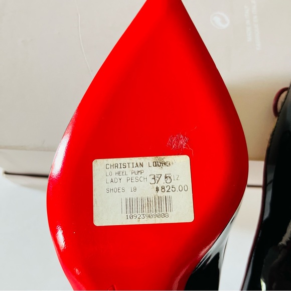 Christian Louboutin black red patent kitten heels - Picture 9 of 16